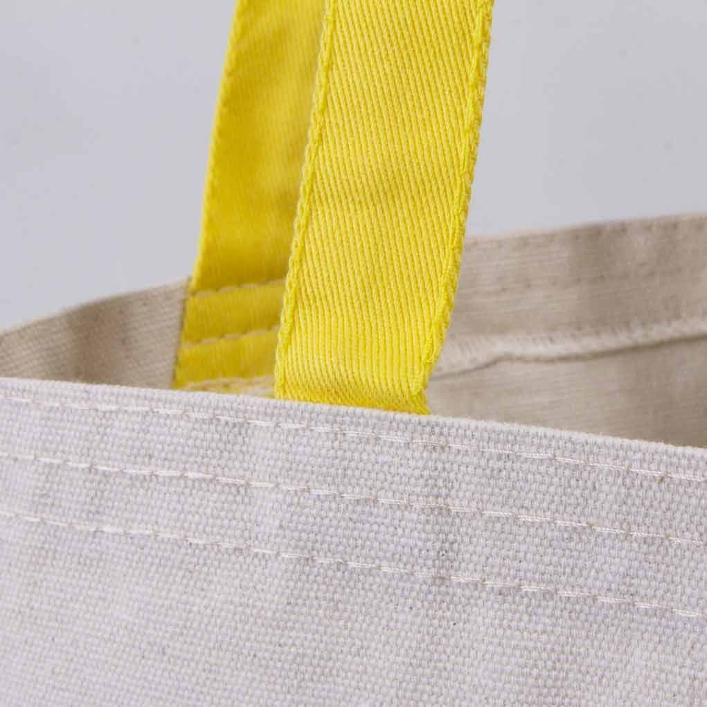 Kanvas Çanta Sarı Kulp - İç Cepli - Anneler Gününe Özel - istecanta.com