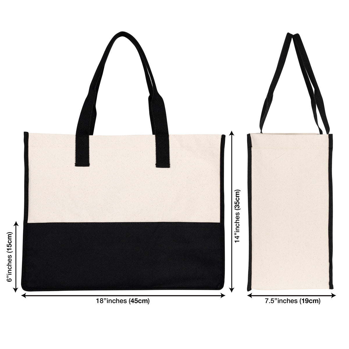 Elite Kanvas Bez Çanta, Plaj Çantası, Büyük Kapasiteli Alışveriş Çantası, 390gr, 45x35x19 cm - istecanta.com