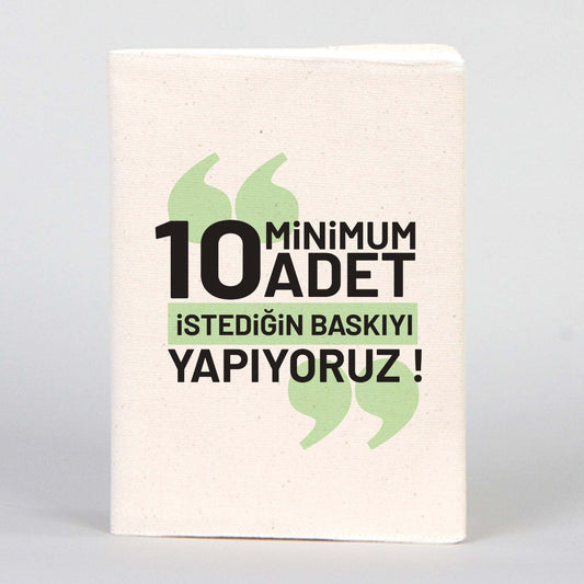 Kanvas Kılıf + Defter (Özelleştirilebilir) - istecanta.com