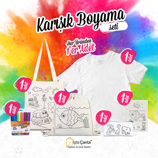 Karışık Boyama Seti - Her Üründen 1 Adet - istecanta.com