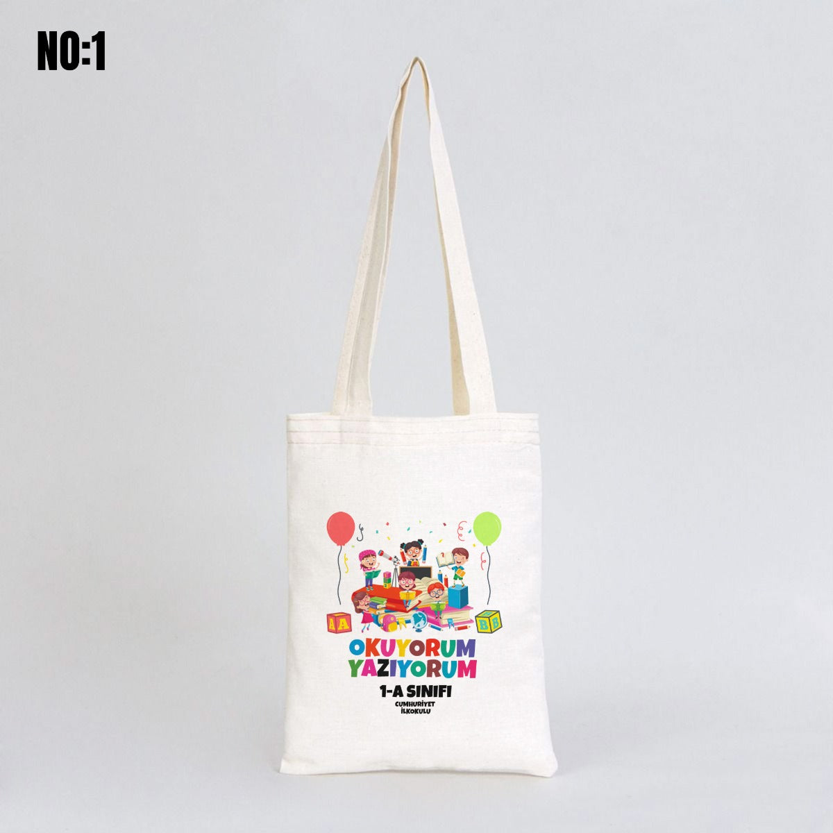 Kitap Çantası Karne Günü Hediyesi - 20x25cm (Özelleştirilebilir) - istecanta.com