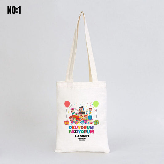Kitap Çantası Karne Günü Hediyesi - 20x25cm (Özelleştirilebilir) - istecanta.com