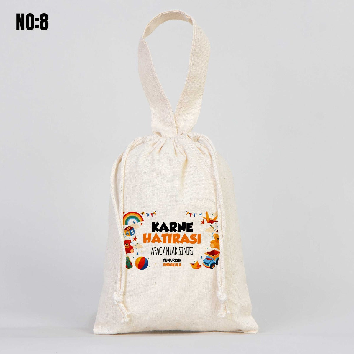Karne Günü Bez Kese Tek Tutma Kısa Kulp - 15,5 x 20 cm (Özelleştirebilir) - istecanta.com
