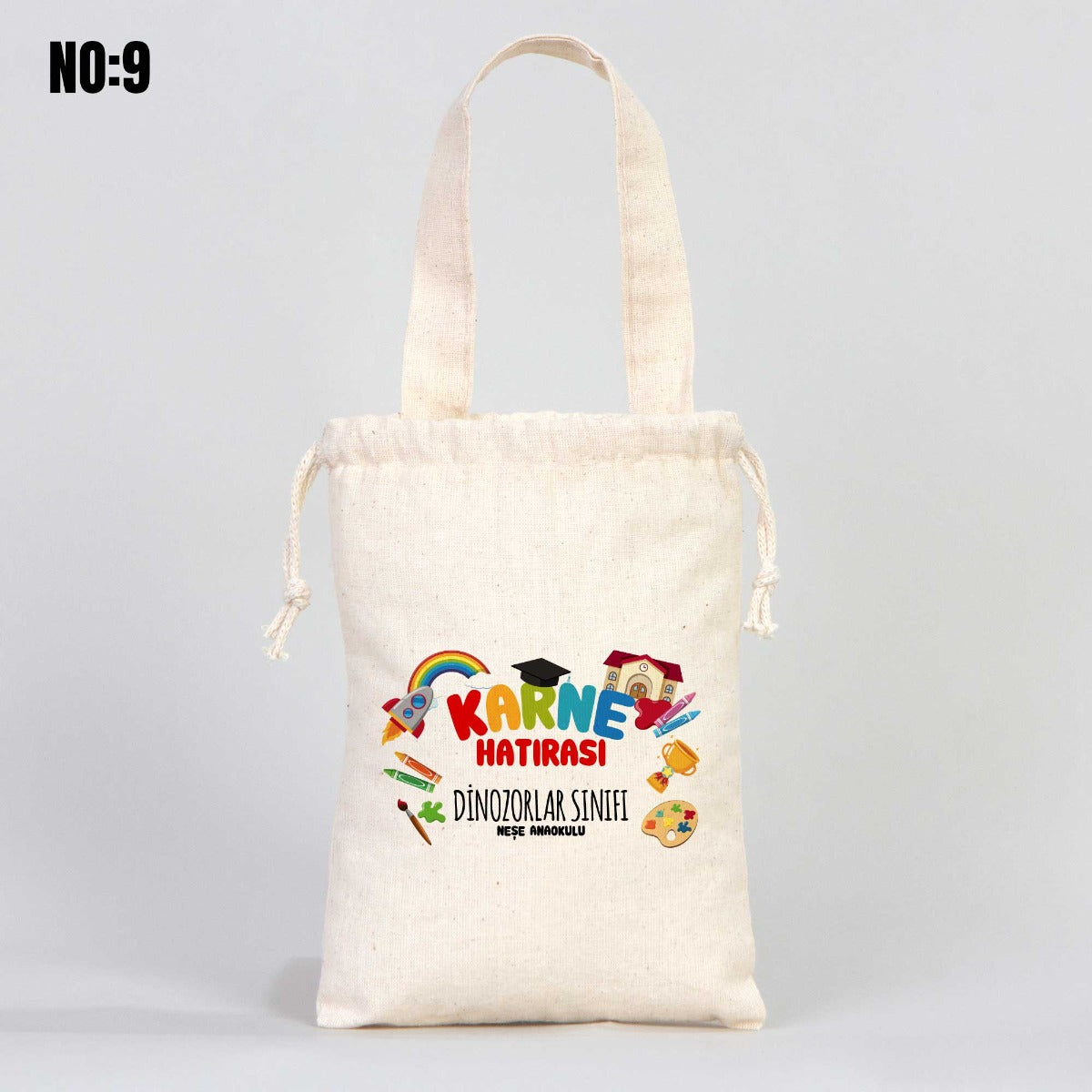 Karne Günü Bez Kese Tek Tutma Kısa Kulp - 15,5 x 20 cm (Özelleştirebilir) - istecanta.com