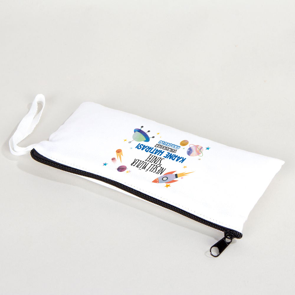 Karne Hediyesi Beyaz Bez Kalemlik 21x10cm (Özelleştirilebilir) - istecanta.com
