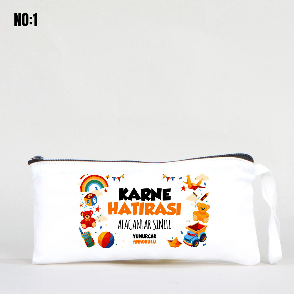 Karne Hediyesi Beyaz Bez Kalemlik 21x10cm (Özelleştirilebilir) - istecanta.com