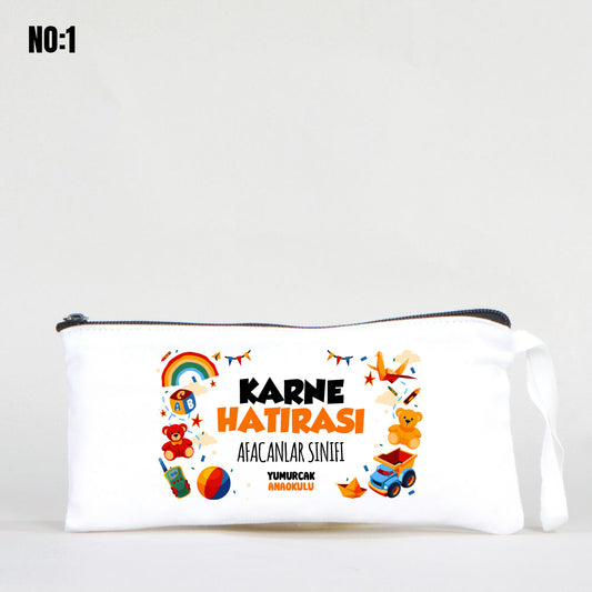 Karne Hediyesi Beyaz Bez Kalemlik 21x10cm (Özelleştirilebilir) - istecanta.com