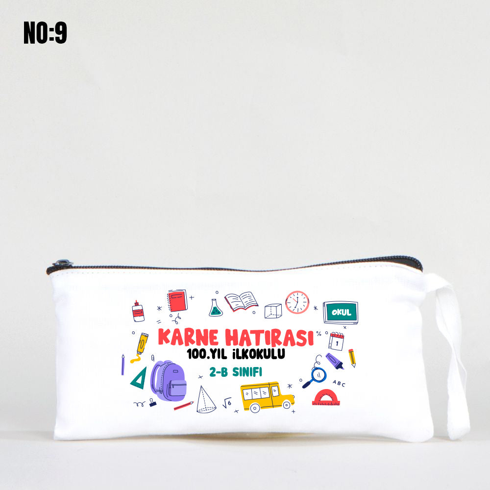 Karne Hediyesi Beyaz Bez Kalemlik 21x10cm (Özelleştirilebilir) - istecanta.com