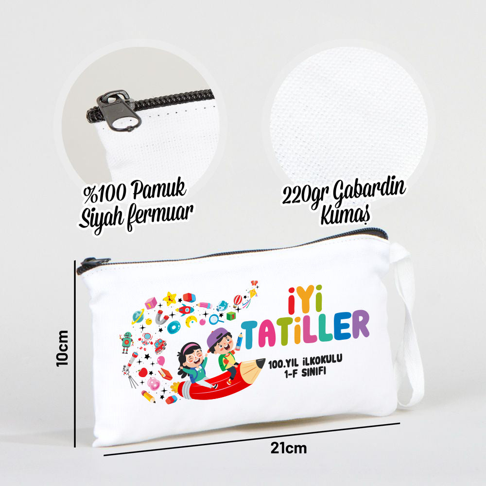 Karne Hediyesi Beyaz Bez Kalemlik 21x10cm (Özelleştirilebilir) - istecanta.com