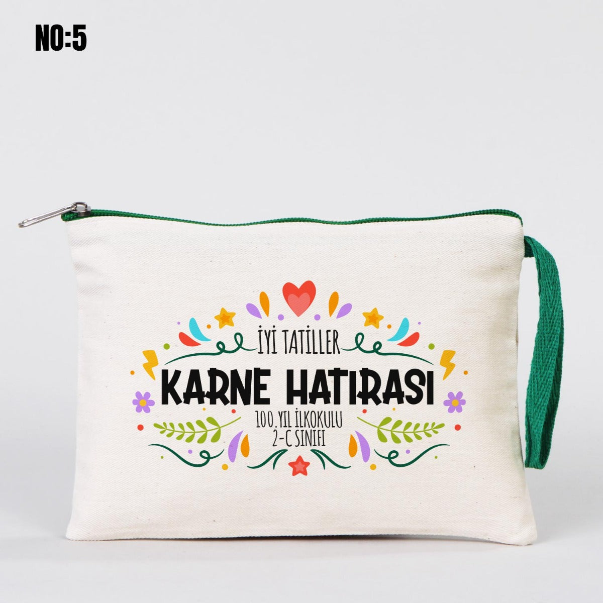 Karne Günü Renkli Fermuarlı Clutch - 21x15 cm (Özelleştirilebilir) - istecanta.com