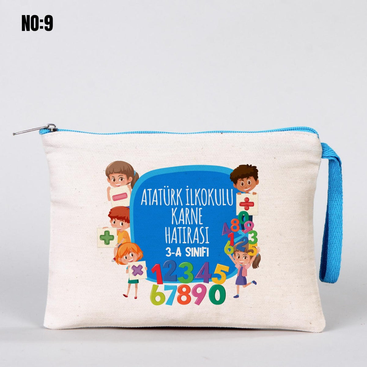 Karne Günü Renkli Fermuarlı Clutch - 21x15 cm (Özelleştirilebilir) - istecanta.com