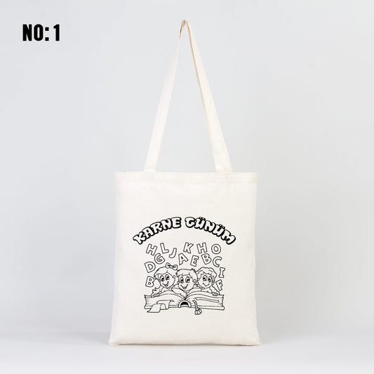 Karne Günü Boyanabilir Ham Bez Çanta - 35x40cm (Özelleştirilebilir) - istecanta.com