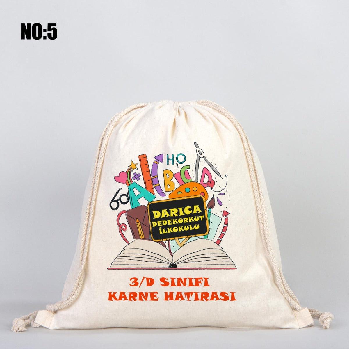 Karne Günü Baskılı Büzgülü Bez Sırt Çantası - 35x40 cm (Özelleştirilebilir) - istecanta.com