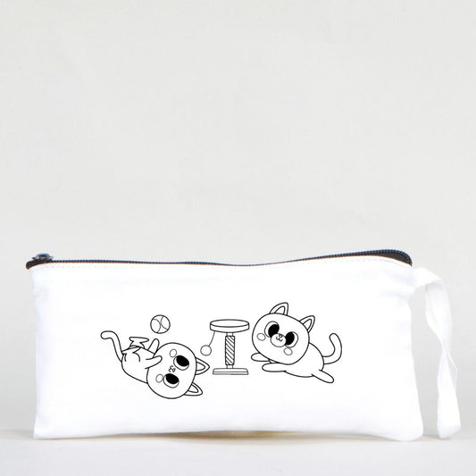 Boyanabilir Bez Kalemlik - Sevimli Kediler - istecanta.com