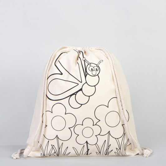 Bammerz Boyanabilir Büzgülü Bez Çanta Kelebek - Zıpzıp - istecanta.com