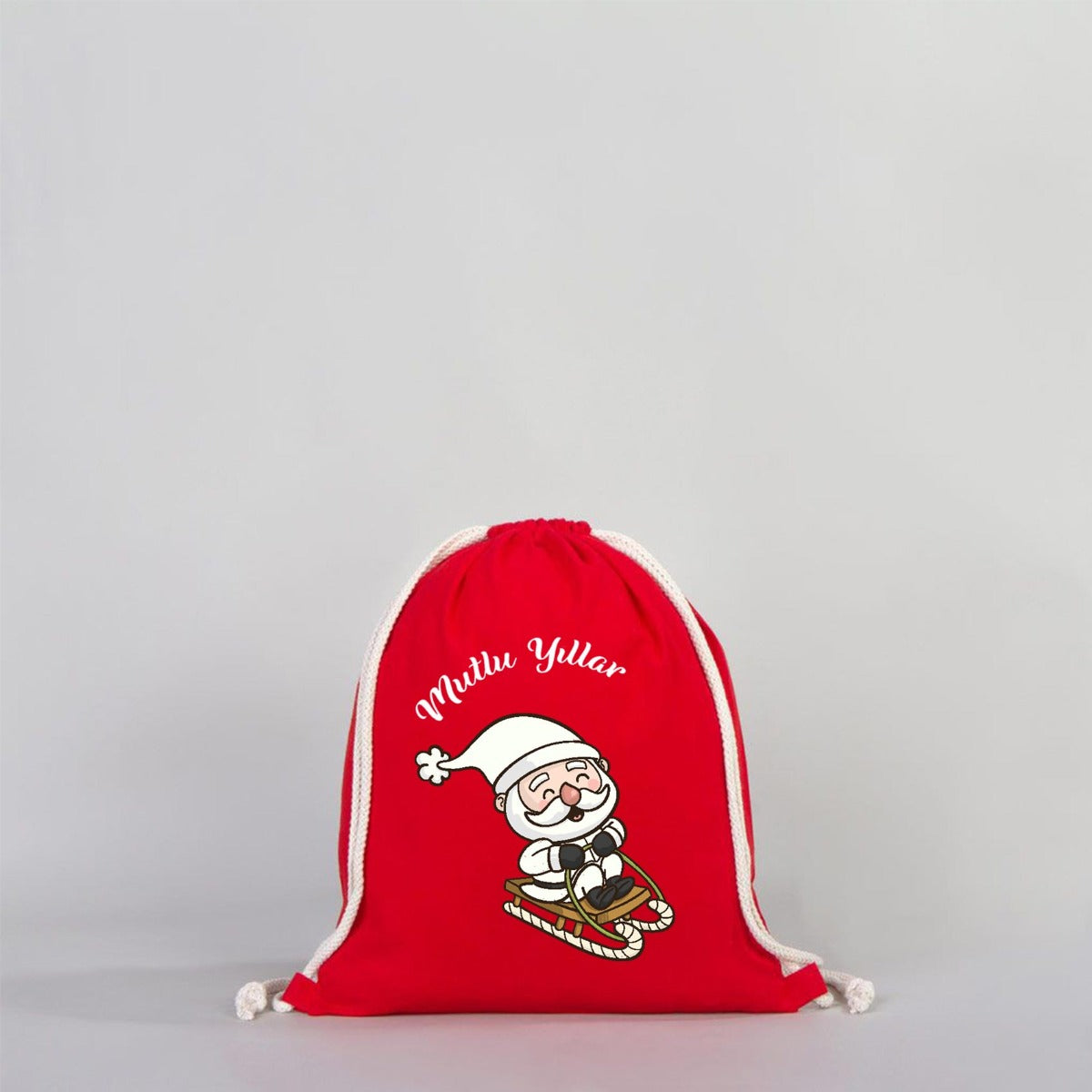 Büzgülü Bez Sırt Çantası 35x40 cm Kırmızı Renk (Özelleştirilebilir) - istecanta.com