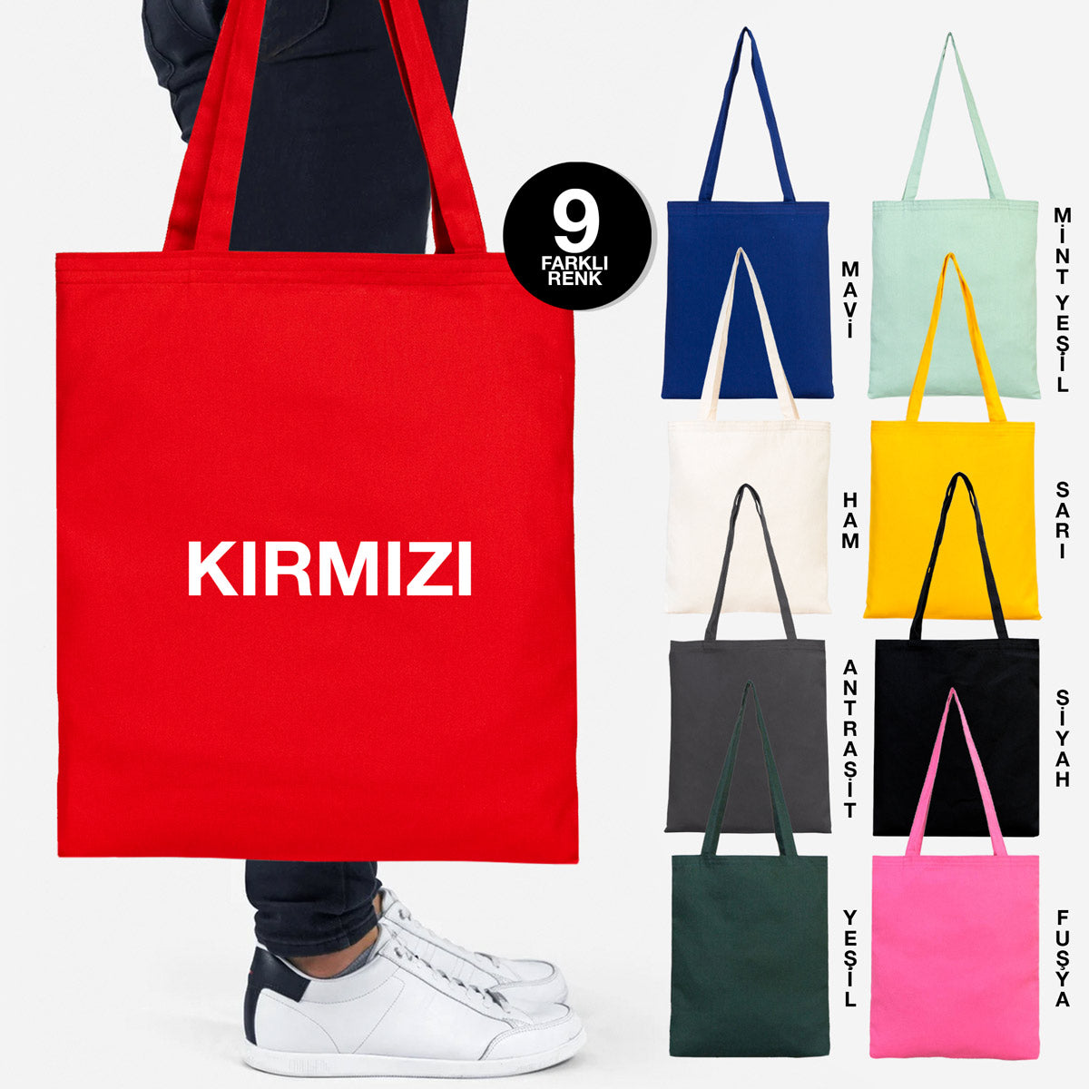 Gabardin Bez Çanta Kırmızı 35x40 cm (Özelleştirilebilir) - istecanta.com