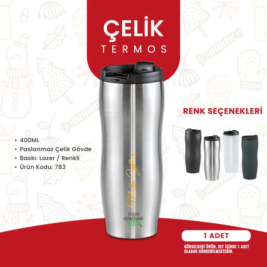 Kurumsal yeni yıl hediyesi Toptan Termos Baskılı