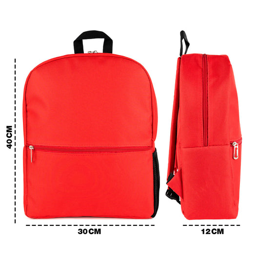 Okul Öğrenci Çanta Seti Sırt Çantası Beslenme Çantası Kalemlik Kırmızı