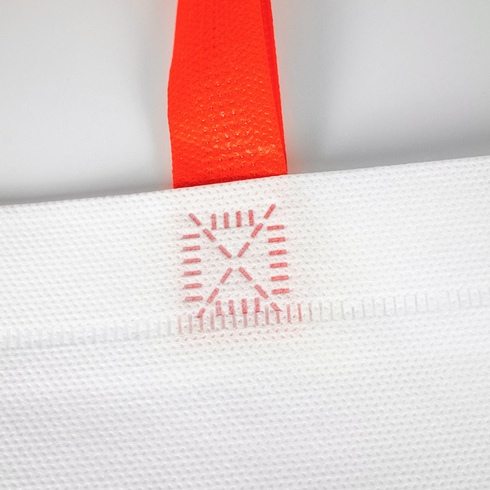 Tela Çanta Ultrasonik - Kırmızı Kulplu - Taban Körüklü 45x36x10cm - istecanta.com