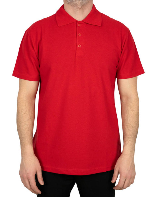Polo Yaka Tişört Kırmızı - istecanta.com