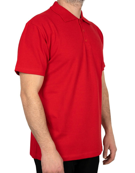 Polo Yaka Tişört Kırmızı - istecanta.com