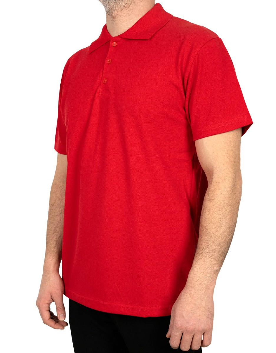 Polo Yaka Kırmızı Tişört - Dijital Baskılı - istecanta.com