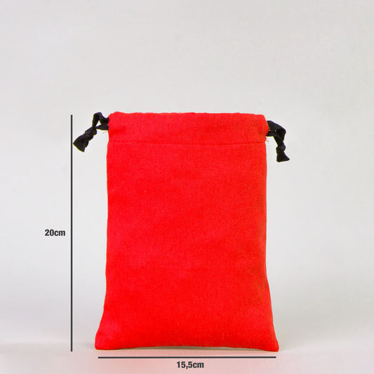 Kırmızı Bez Kese (15,5 x 20 cm) - istecanta.com
