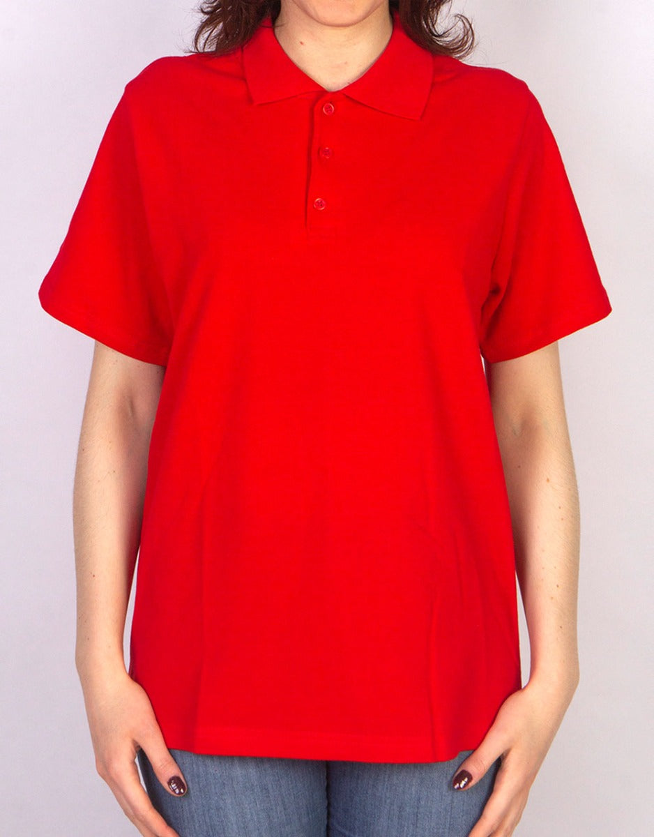 Polo Yaka Tişört Kırmızı - istecanta.com