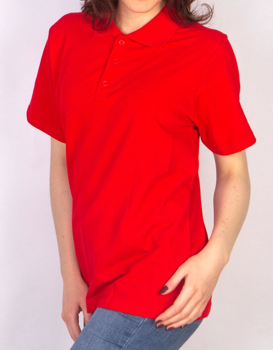Polo Yaka Tişört Kırmızı - istecanta.com