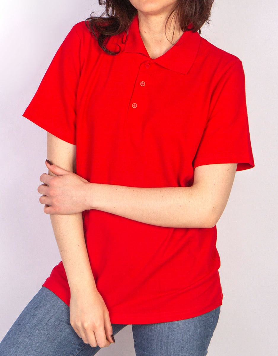 Polo Yaka Tişört Kırmızı - istecanta.com