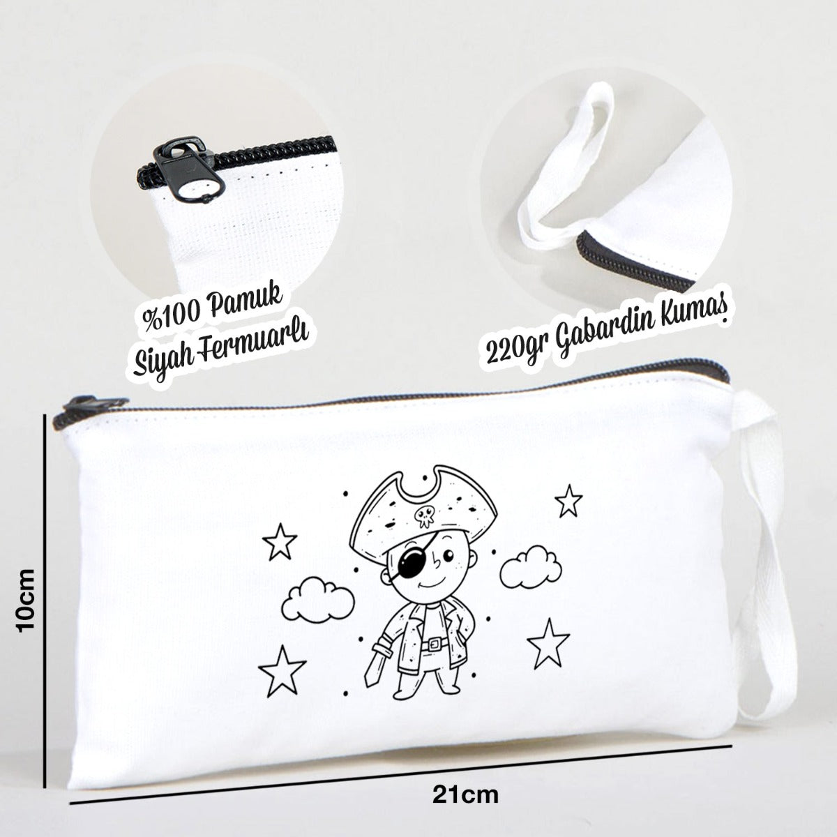 Boyanabilir Bez Kalemlik - Korsan - istecanta.com