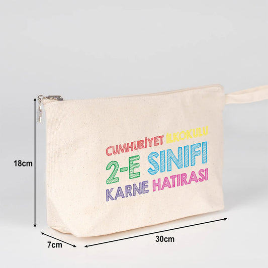 Karne Günü Hediyesi Körüklü Kanvas Clutch Çanta – 30×18×7 cm
