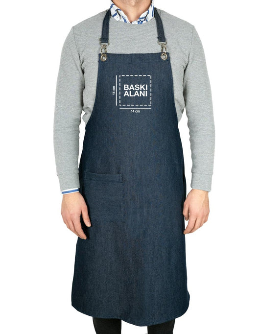 MasterChef Mutfak Önlüğü - Kot Kumaş (Özelleştirilebilir) - istecanta.com