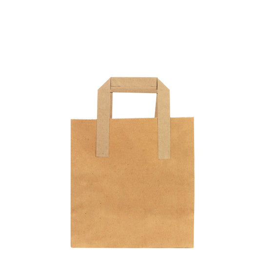 Kraft Düz Saplı Çanta - 22x23x12 cm - istecanta.com