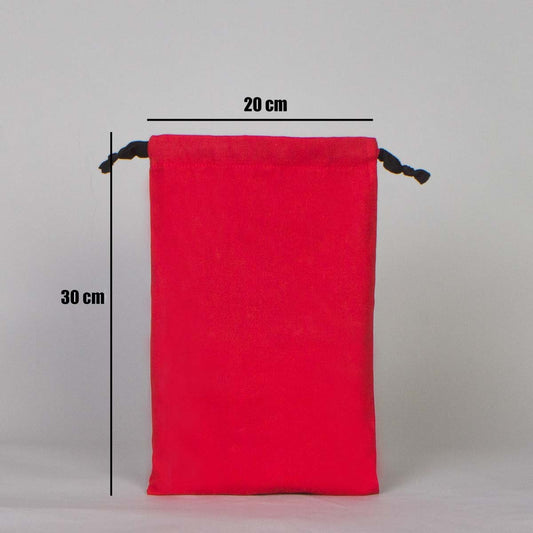 Kırmızı Bez Kese (20 x 30 cm) - istecanta.com