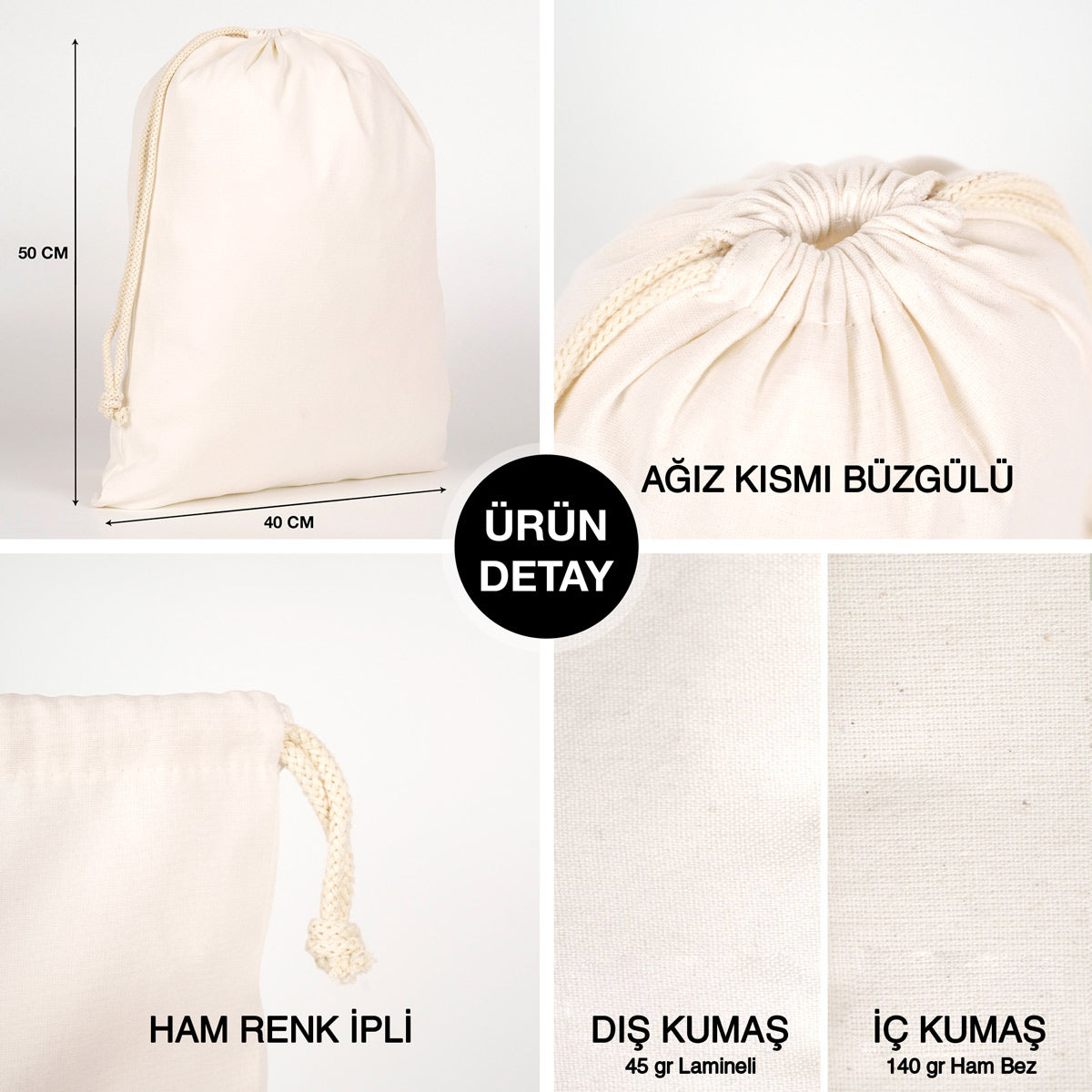 Süblimasyon Kese - Lamineli 40x50 cm (Özelleştirilebilir) - istecanta.com