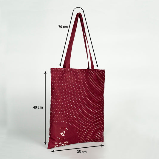 Tam Zeminli Süblimasyon Bez Çanta Lamineli Özel Üretim - 35x40cm - istecanta.com