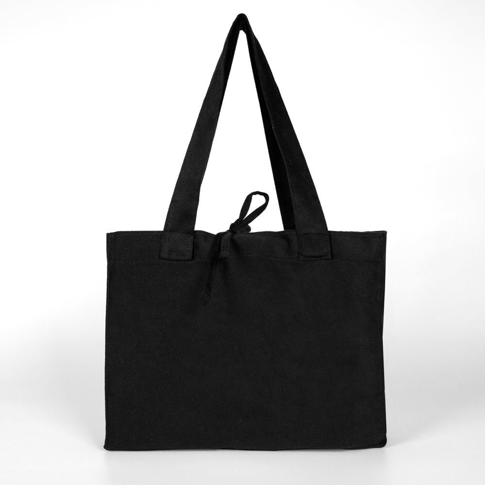 Medium City Soft Kumaş Çanta - Siyah - 35x30x10 cm - istecanta.com