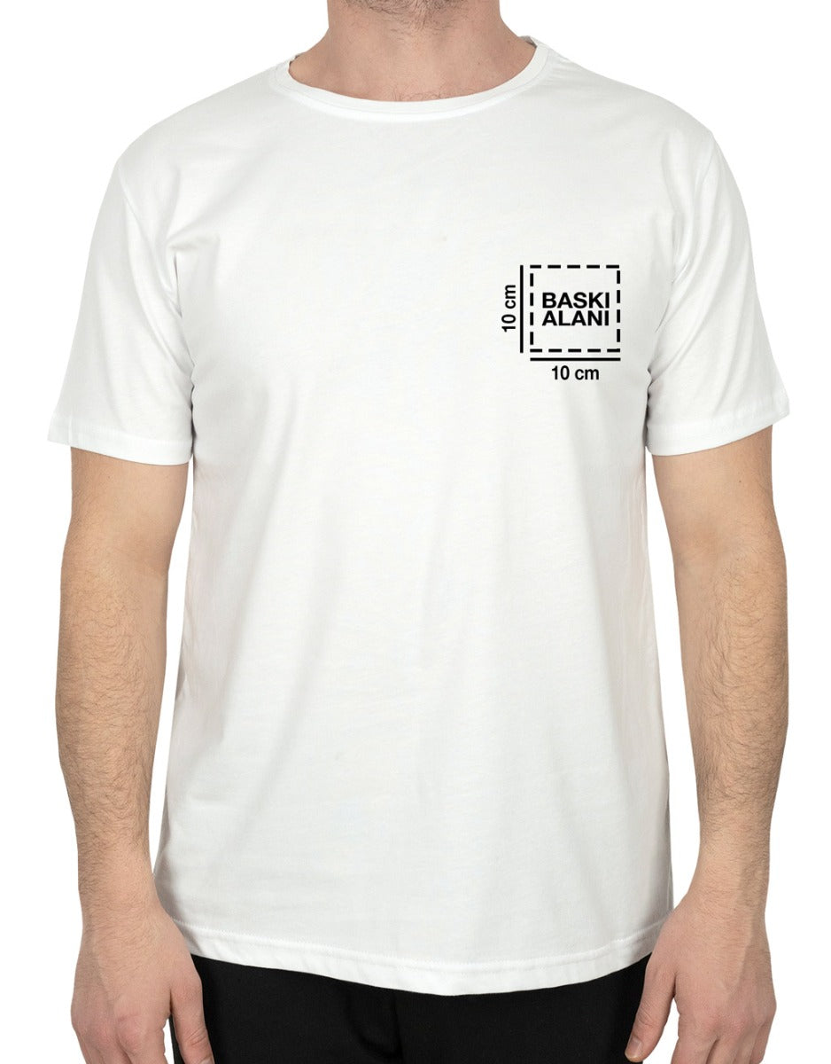 Basic T-shirt Beyaz - Baskılı (Özelleştirilebilir) - istecanta.com