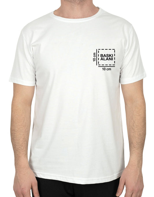 Basic T-shirt Beyaz - Baskılı (Özelleştirilebilir) - istecanta.com