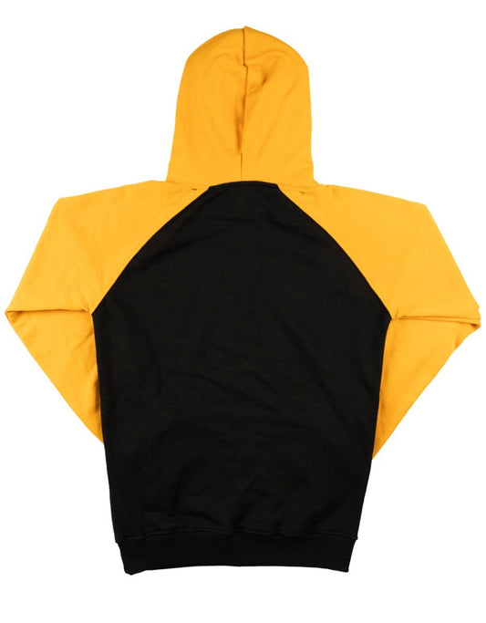 Reglan Kol Kapüşonlu Sweatshirt Hardal - 3 İplik, Şardonsuz - istecanta.com