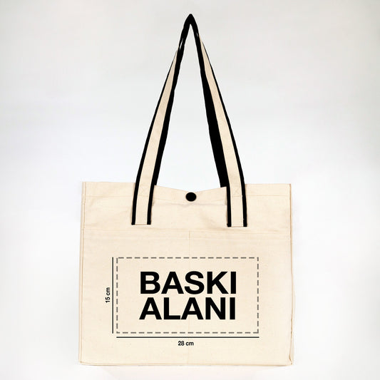 LUX Kanvas Çanta ÇITÇITLI- 40x35x10cm (Özelleştirilebilir) - istecanta.com