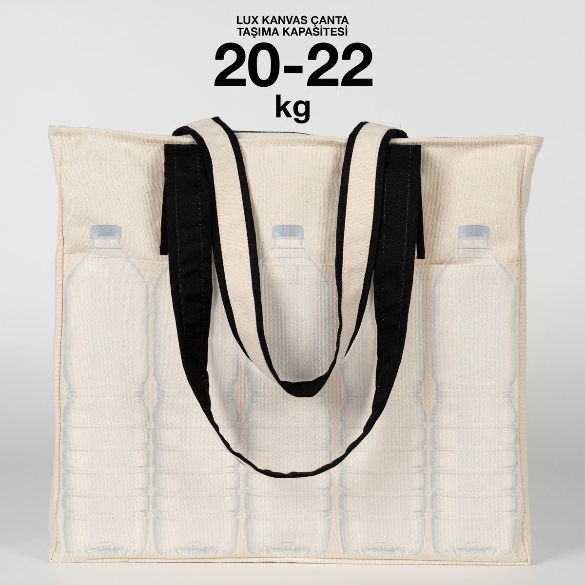 8 Mart Özel LUX Kanvas Çanta FERMUARLI- ÖN CEPLİ 40x35x10cm (Özelleştirilebilir) - istecanta.com