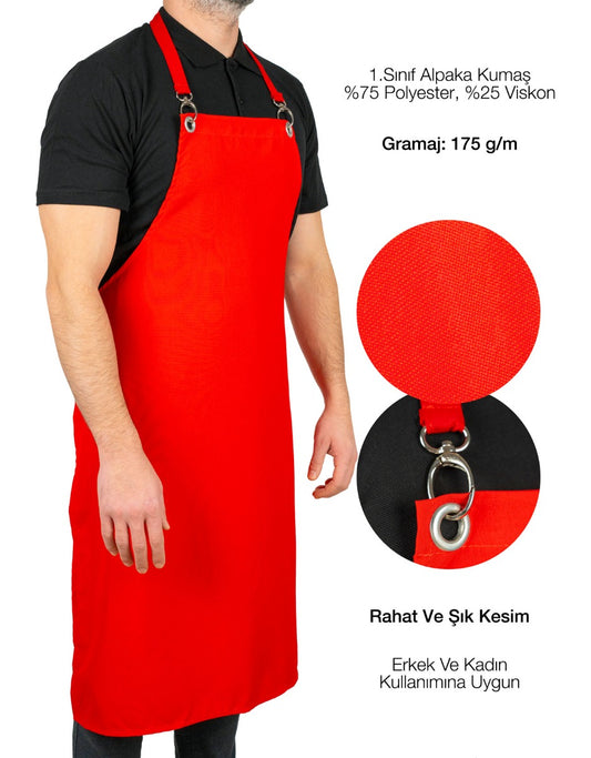 MasterChef Mutfak Önlüğü - Kırmızı - istecanta.com