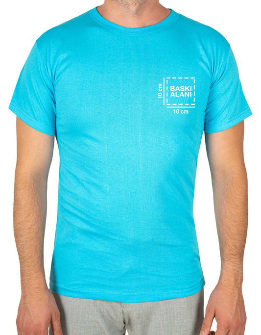 Baskılı Promosyon Tişört Mavi Renk - istecanta.com