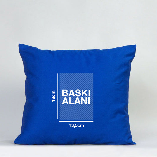 Yastık Kılıfı - Mavi (Özelleştirilebilir) - istecanta.com