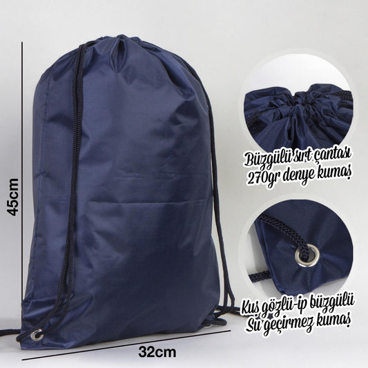 İmperteks 32x45 Kuş Gözlü Büzgülü Sırt Çantası - Lacivert - istecanta.com