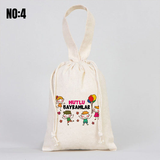 Mutlu Bayramlar Bayram Harçlık Kesesi - Tek Tutma Kısa Kulp, 15,5 x 20 cm - No:4 - istecanta.com