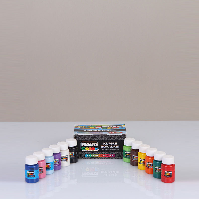 Nova Color Kumaş Boyası 12'li - istecanta.com